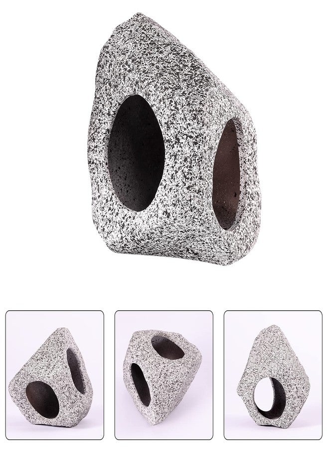 KABUDA 3 Pieces Rock Aquarium Decorations, Stackable Cave Aquarium Decor, Betta Fish Tank Accessories Hideout Hidden Stones Ornaments, Fish Rock House Hideaway Tunnel Fish Cave for Aquarium Shrimp Cichlid - Image 3